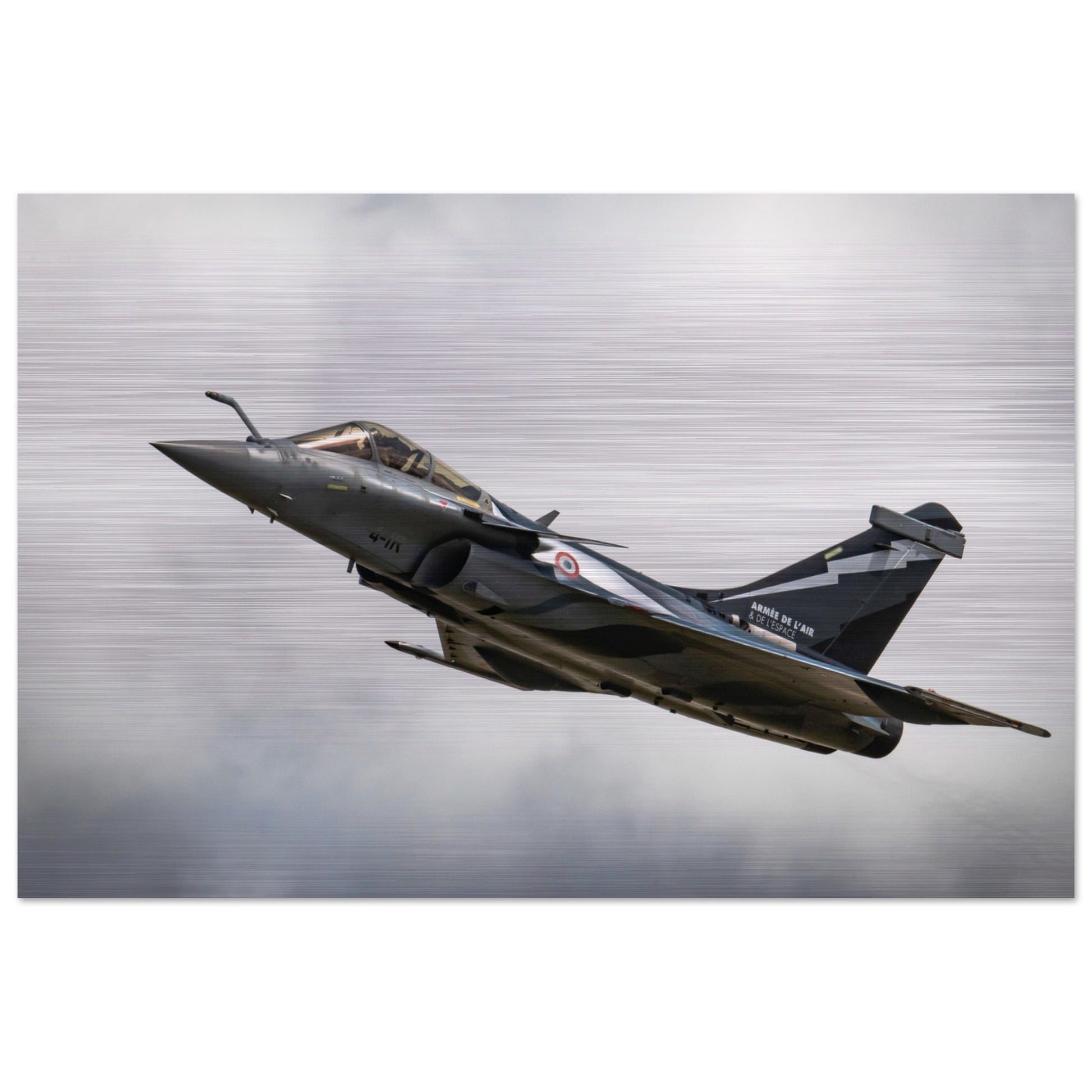 Premium Dassault Rafale Brushed Aluminium Art for Aviation Lovers