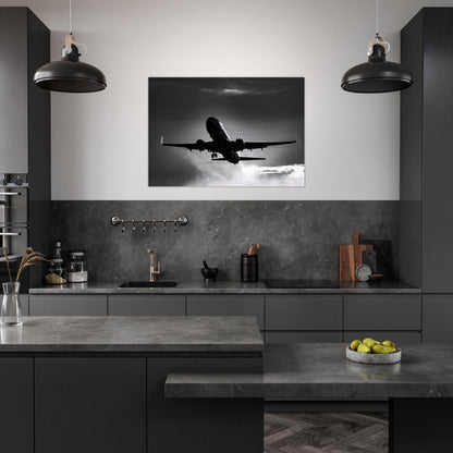 Detailed Aviation Art Print of Jet2 Boeing 737 on Brushed Aluminium