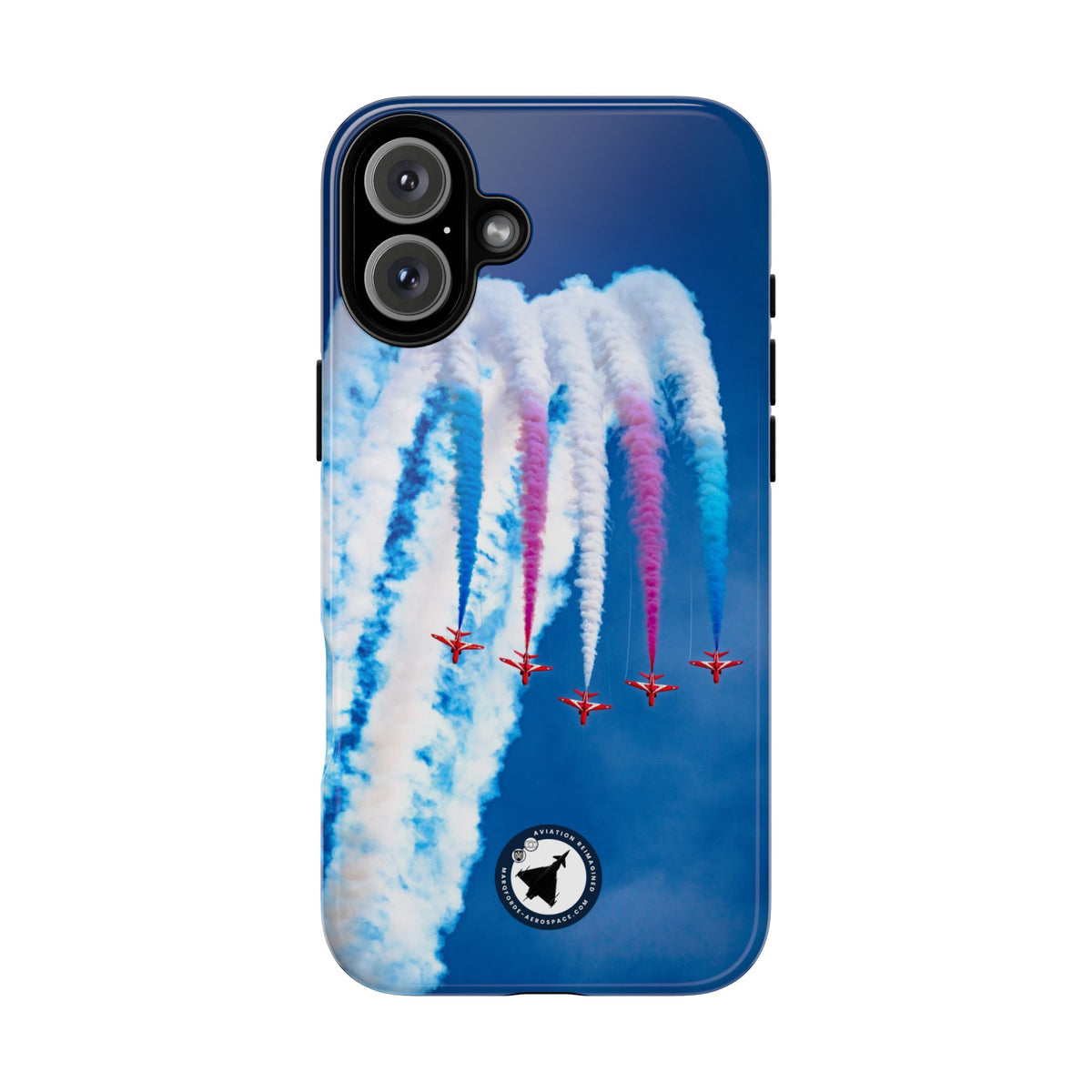 Red Arrows Apollo formation loop aviation photo iPhone tough phone case – view 2