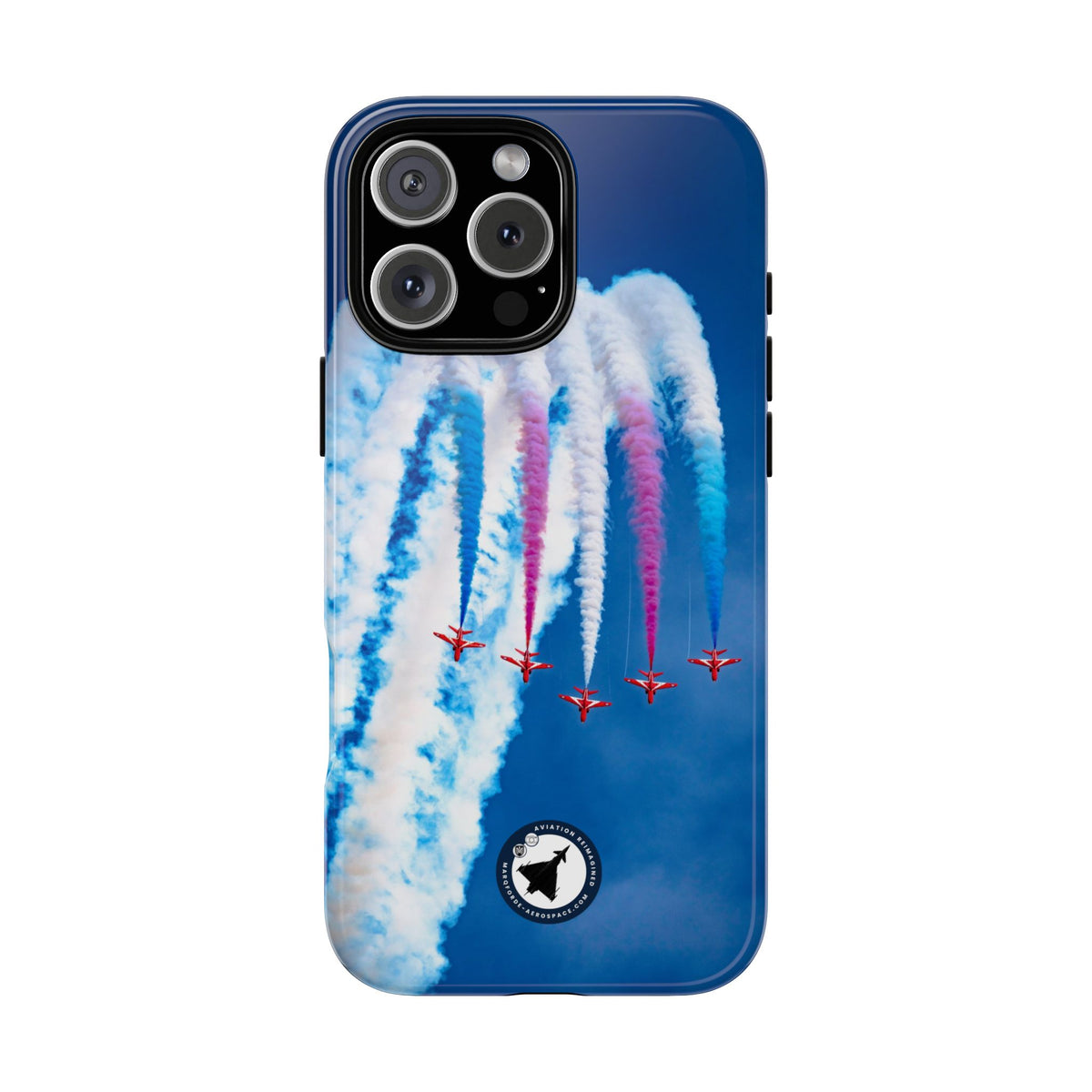 Red Arrows Apollo formation loop aviation photo iPhone tough phone case – view 3
