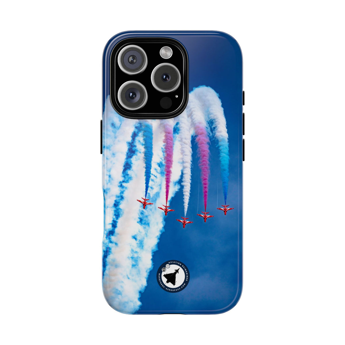 Red Arrows Apollo formation loop aviation photo iPhone tough phone case – view 4