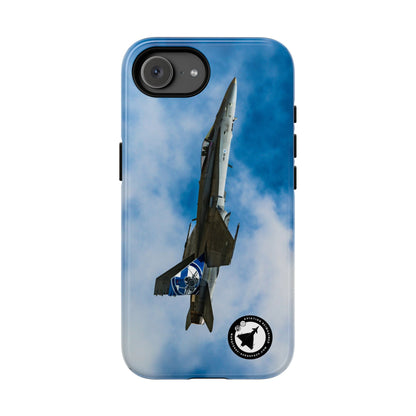 Finnish Hornet climbing with blue and white tail art aviation photo iPhone tough phone case – view 33