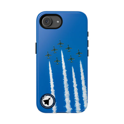 Saudi Hawks formation climbing with white smoke aviation photo iPhone tough phone case – view 29