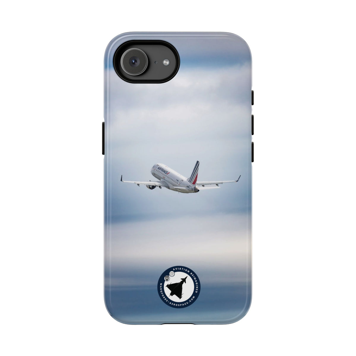 Air France Embraer E190 climbing after take-off aviation photo iPhone tough phone case – view 42