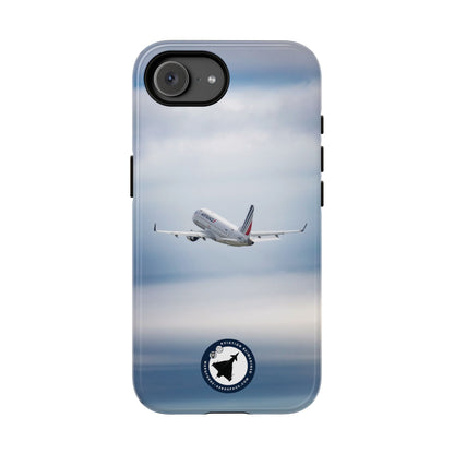 Air France Embraer E190 climbing after take-off aviation photo iPhone tough phone case – view 42