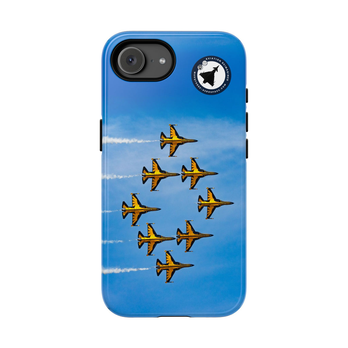 Black Eagles T-50B jets in eight-ship formation aviation photo iPhone tough phone case – view 49