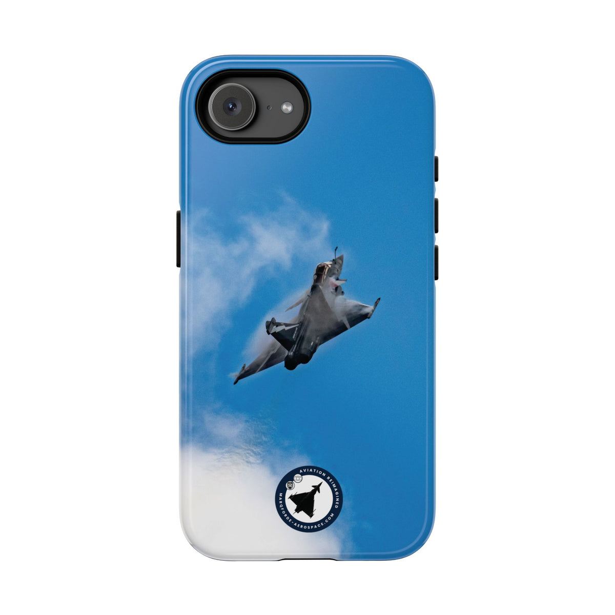 French Rafale in a high-G pull trailing wing vapour aviation photo iPhone tough phone case – view 42