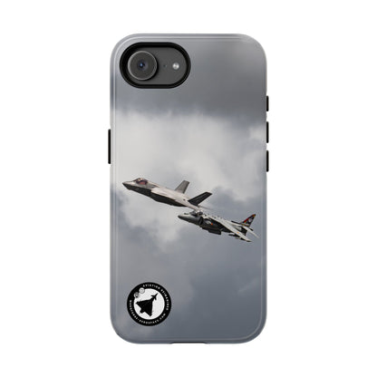 RAF F-35B and Spanish Navy Harrier in formation aviation photo iPhone tough phone case – view 48