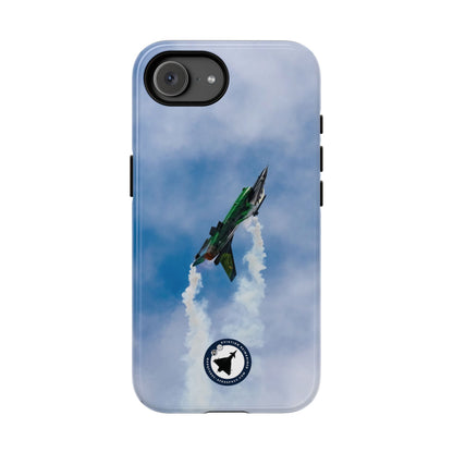 Green and black Belgian F-16 climbing with smoke aviation photo iPhone tough phone case – view 42