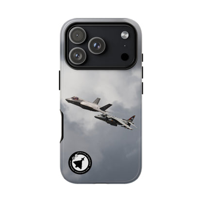 RAF F-35B and Spanish Navy Harrier in formation aviation photo iPhone tough phone case – view 49