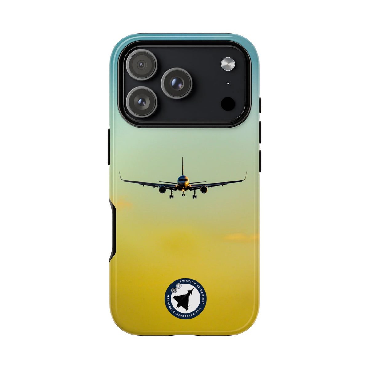United Airlines Boeing 757 head-on on final approach aviation photo iPhone tough phone case – view 71
