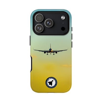 United Airlines Boeing 757 head-on on final approach aviation photo iPhone tough phone case – view 71