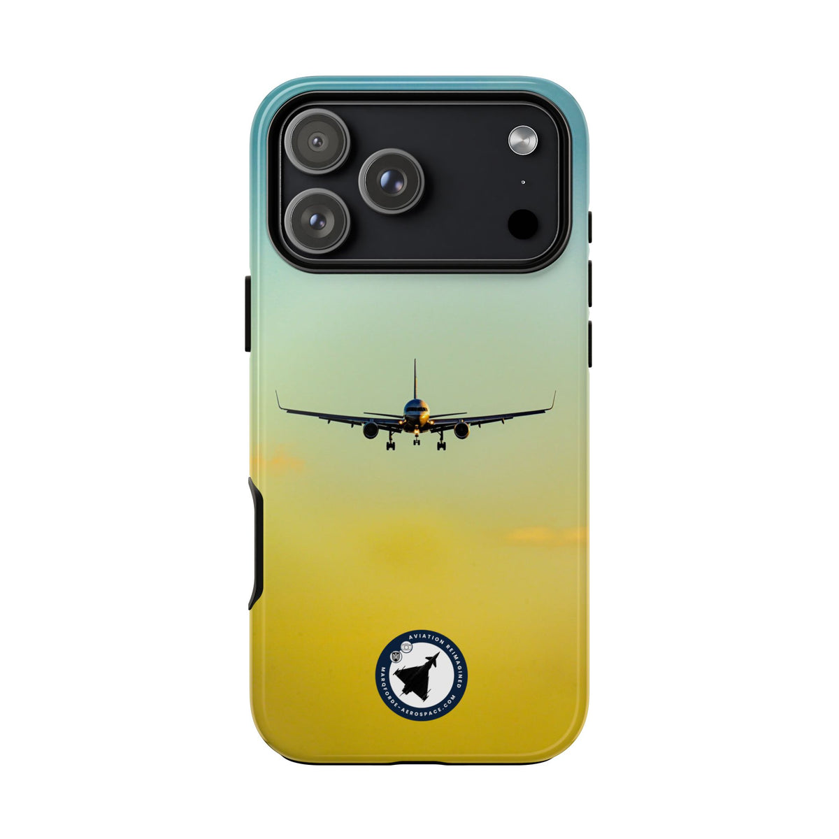 United Airlines Boeing 757 head-on on final approach aviation photo iPhone tough phone case – view 72