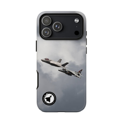RAF F-35B and Spanish Navy Harrier in formation aviation photo iPhone tough phone case – view 50