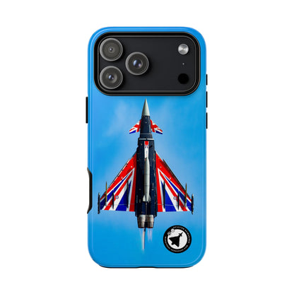 Union Flag Typhoon Blackjack climbing, seen from below aviation photo iPhone tough phone case – view 46