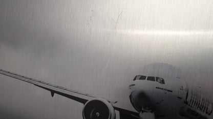 Emirates Boeing 777-300ER – Brushed Aluminium Panoramic Print Ex-Display