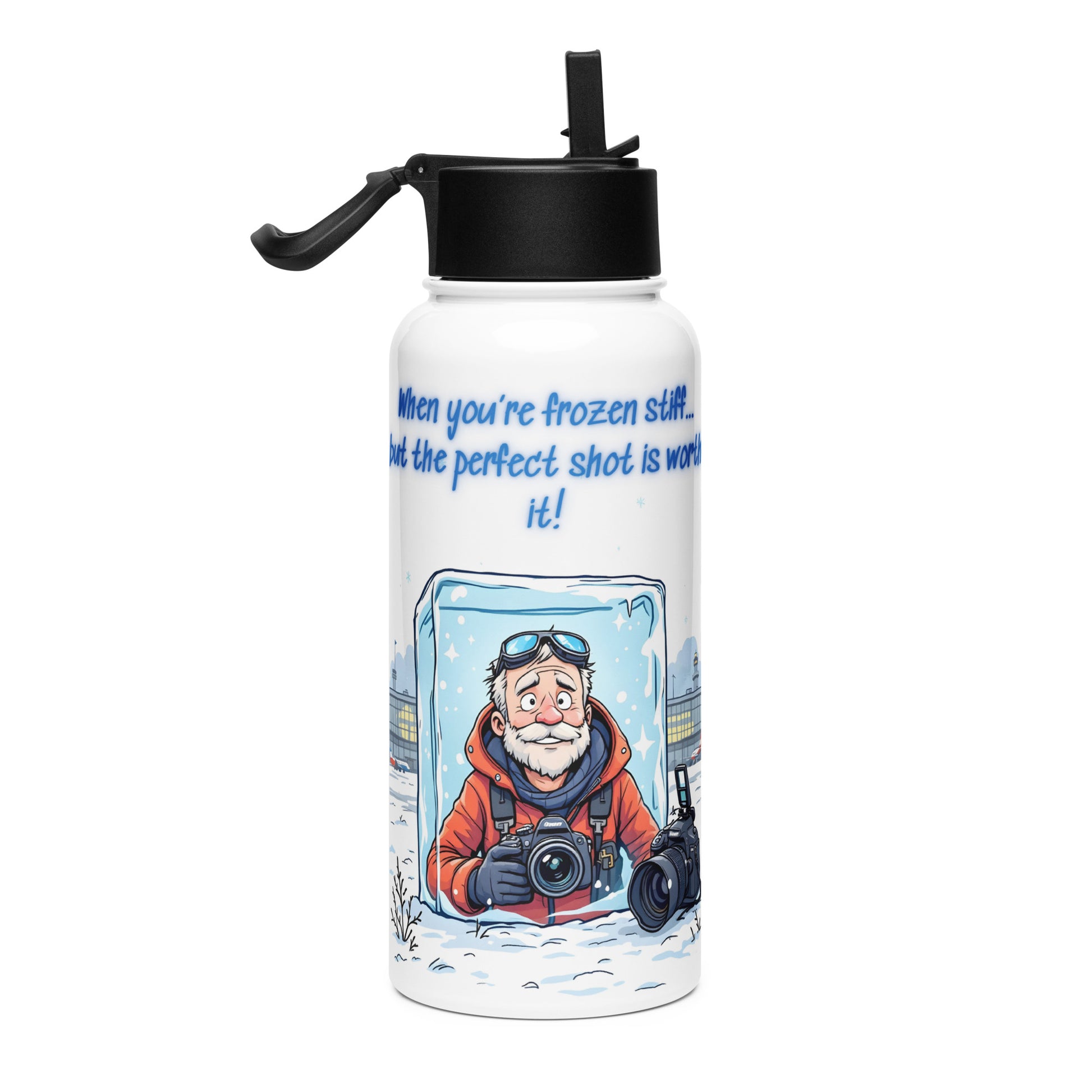 Frozen Stiff Photographer Bottle – Stainless Steel Insulated Aviation Bottle
