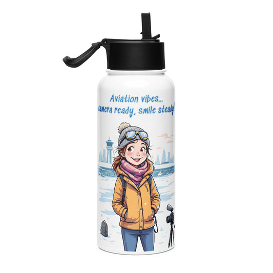 Aviation Vibes Planespotter Bottle – Stainless Steel Insulated Design