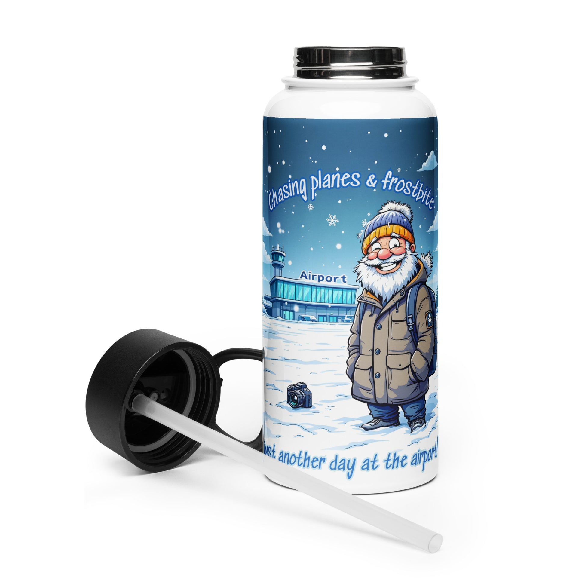 Stainless Steel Planespotter Bottle – Keeps Drinks Hot or Cold